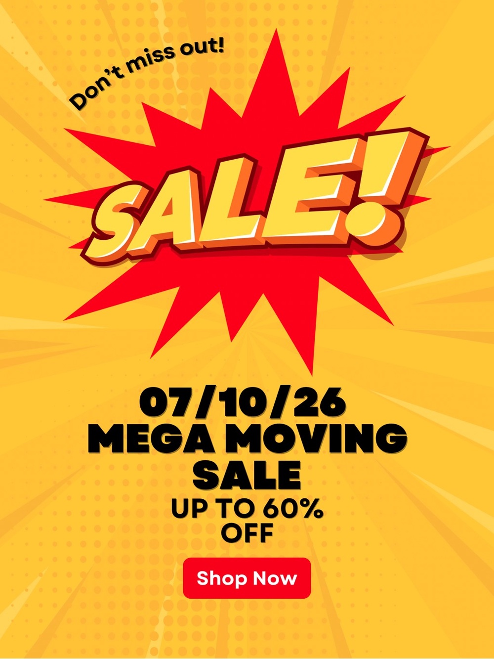 Bold Yellow & Red SALE Graphic Poster